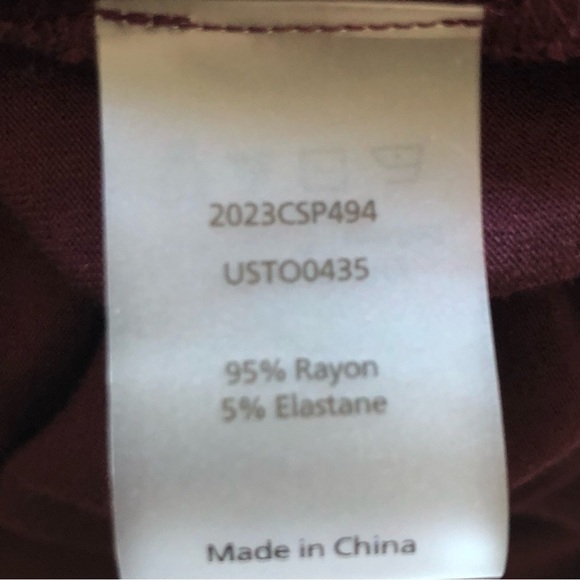 Universal Standard Tunic Maroon Round Neck Short Sleeve Plus 18/20 - Picture 5 of 7